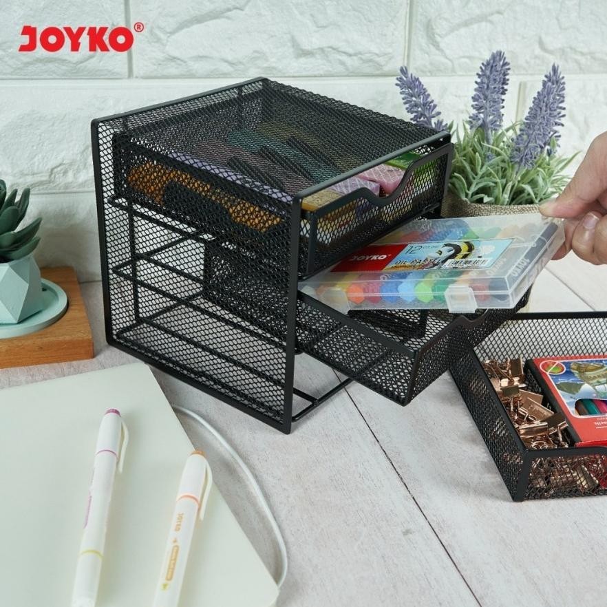 

Jg-56 Desk Set Joyko Ds-27/Pen Holder/Tempat Alat Tulis Jaring Laci Susun Cod