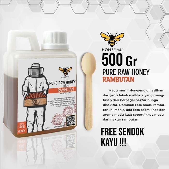 

Madu Murni Asli Nektar Rambutan 500Gr