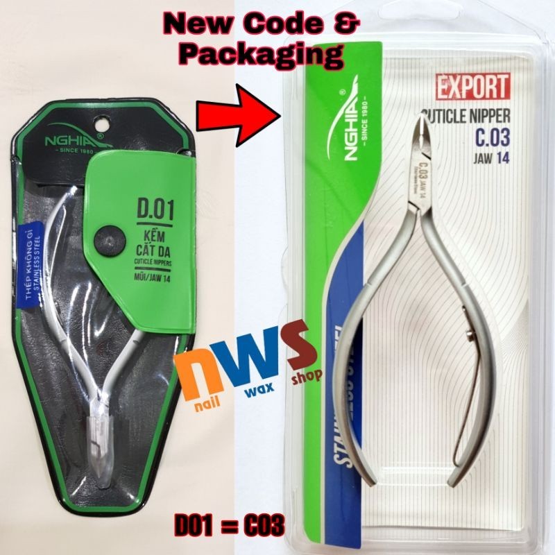 

NGHIA Cuticle Nipper C03 14" Original / Gunting Kutikula