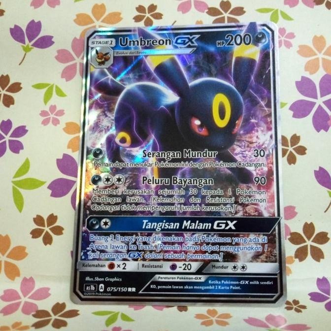 POKEMON TCG INDONESIA UMBREON GX RR FOIL HARGA SPESIAL