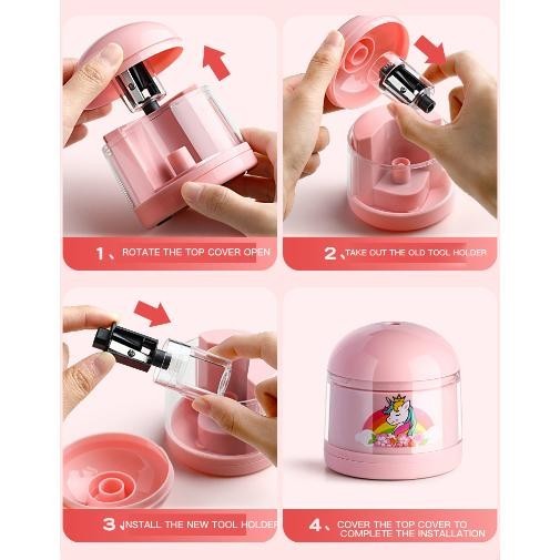 

If56 Electric Stationery Set set Alat Tulis Elektrik Rautan Penghapus Vacuum Pensil 11In1 sekolah sets Termurah