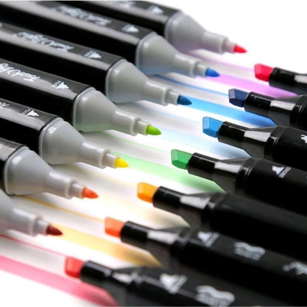 

Of14 Yinuo - Spidol berujung ganda set kuas pewarna berbasis minyak yang cepat kering pensil cat air khusus anak sekolah Hemat