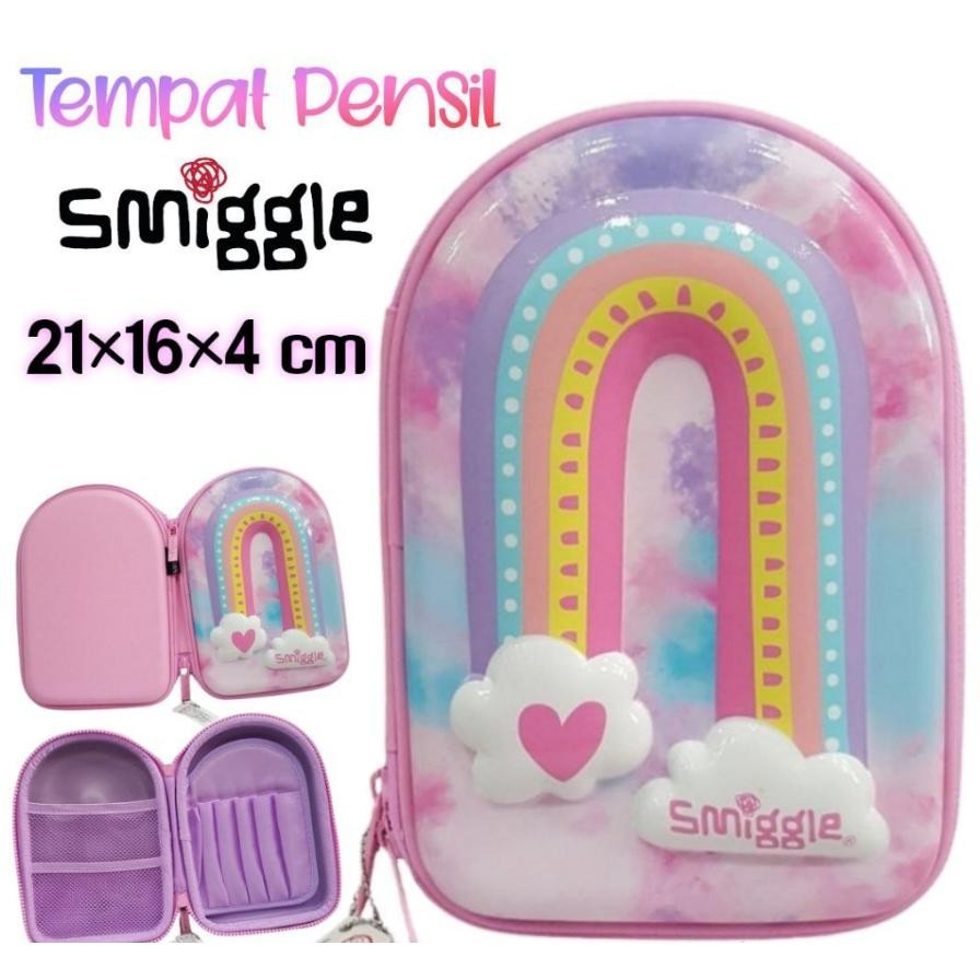 

yl-24 Tempat Pensil Smiggle Rainbow / Tempat Alat Tulis Anak Perempuan Awan Pink Pelangi CHOCHO88 Original