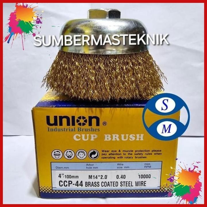 

(smt) sikat mangkok 4" wire cup brush 4inch union ccp44 sikat kawat 4" union