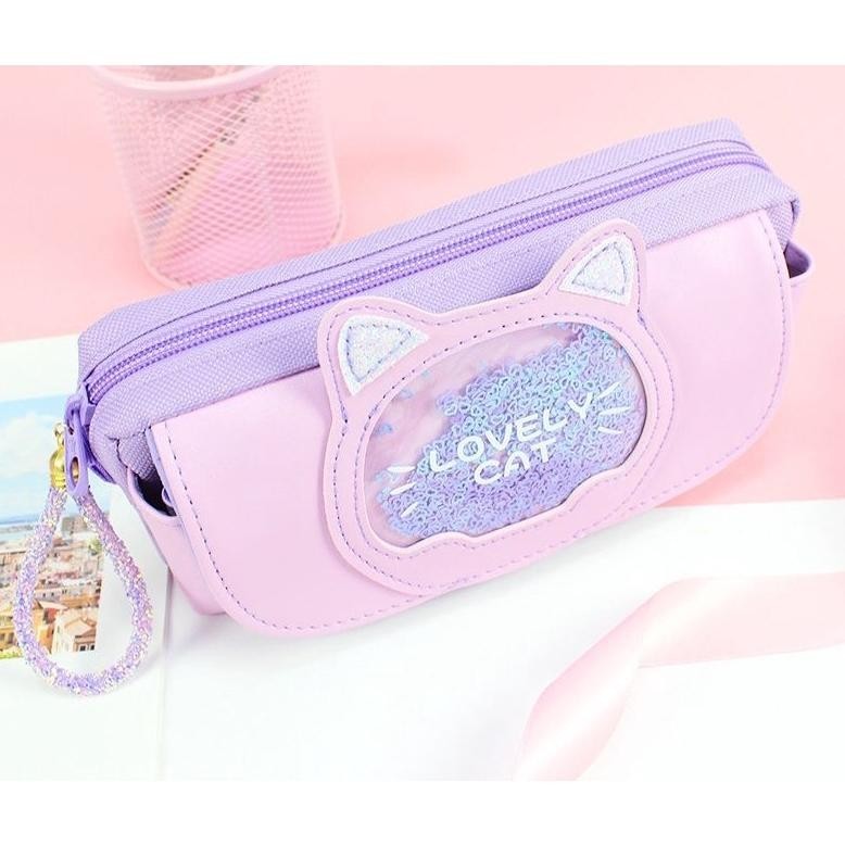 

Oy58 Tempat Pensil Glitter Lovely Cat KPLC / Kotak Pensil Glitter Sale
