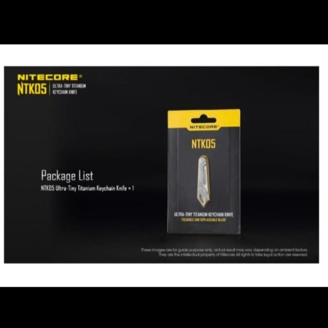 Nitecore Ntk05 Mini Titanium Utility Keychain Knife Portabel Edc
