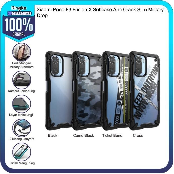Ringke Xiaomi Poco F3 Fusion X Softcase Anti Crack Slim Military Drop
