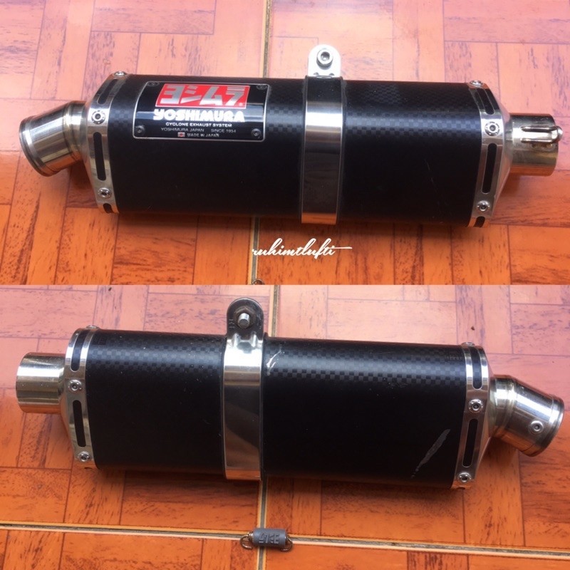 silincer yoshimura original 3 oval karbon satria fu karbu