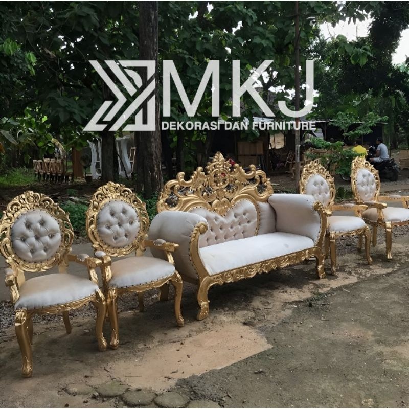 sofa manten wayang/sofa pelaminan raja salman/kursi manten jati/kursi pelaminan ukir