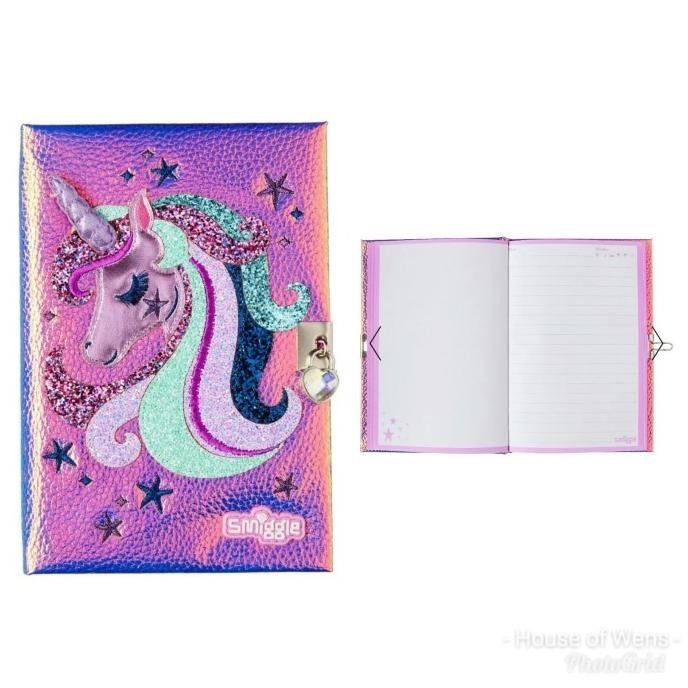 

HARGA DISC - SMIGGLE FAVE A5 LOCKABLE NOTEBOOK - DIARY KUNCI UNICORN SMIGGLE