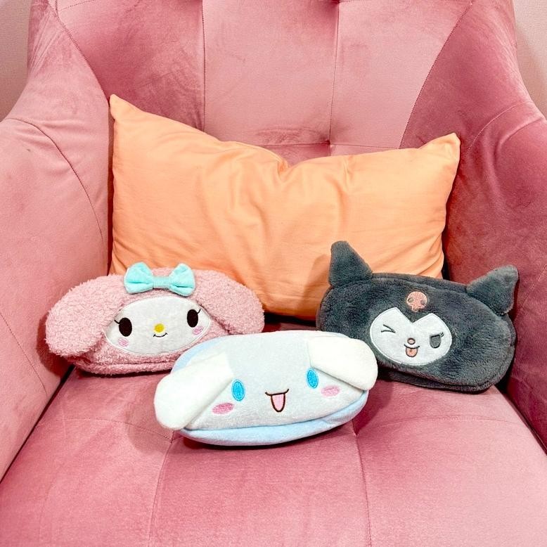 

(Krmi) Kensho Kotak Pensil Fluffy Karakter Lucu / Pouch / Tempat Pensil / Pencil Case Melody Kuromi Cinnamoroll
