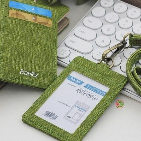 

Bantex Name Tag Id Card Holder Kulit ( Tali Lanyard )#8869