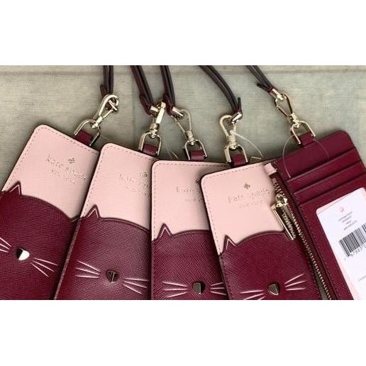 

Kate Spade Id Tag Lanyard Meow Pink Multi