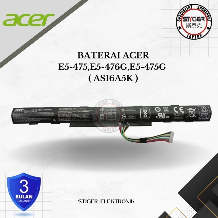 Jual Battery Acer Aspire E5-475 E5-475G E5-476 E5-476G E5-575 AS16A5K