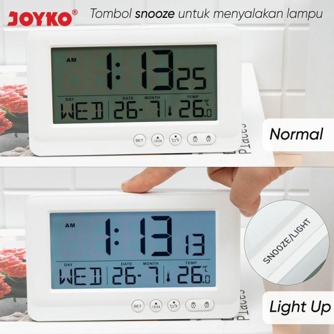 

JOYKO ALCL-607D Jam Beker Alarm Weker Dering, Kalender & Suhu Digital BS88