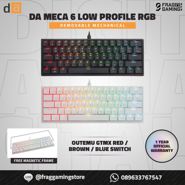 Jual Alliance DA Meca 6 / Meca6 RGB Mini Mechanical Keyard