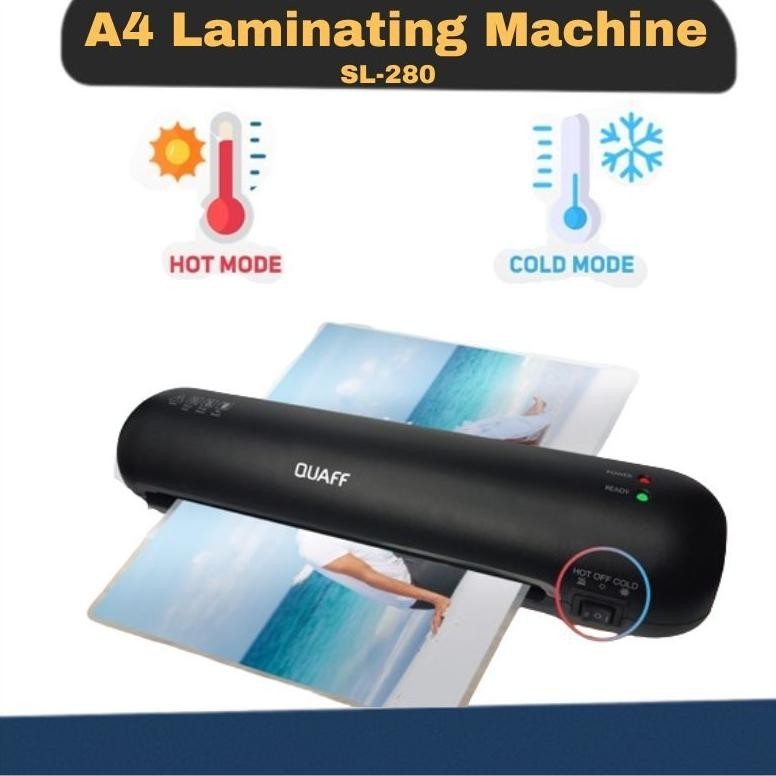 

Mesin Laminating Foto Dokumen A4 Hitam (max laminasi 125mic) / Mesin Pelapisan Lem Kecil Kantor Mini