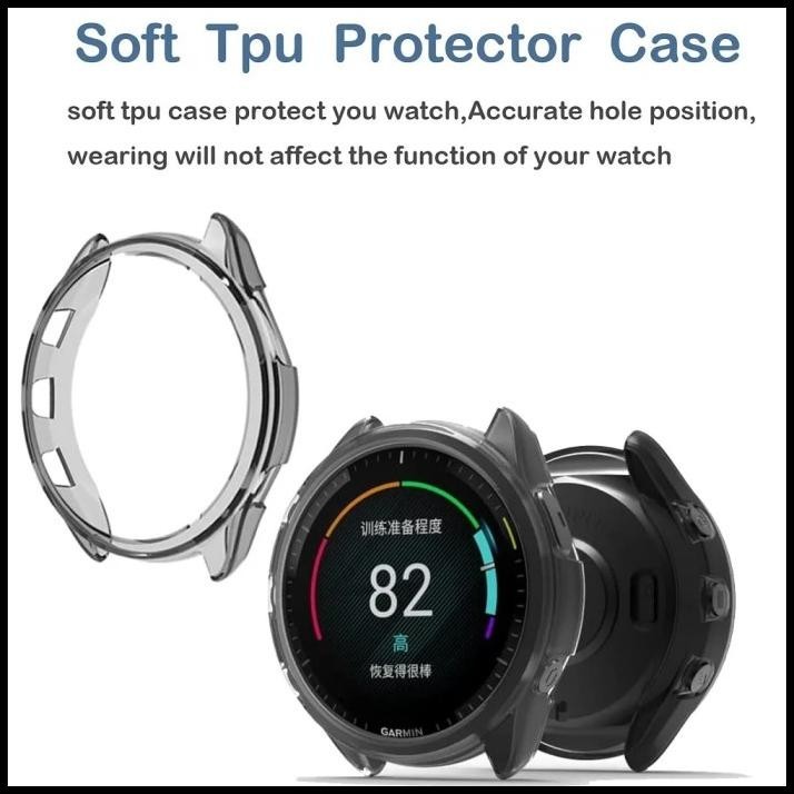 Rubber Case Tpu Soft Bumper For Garmin Forerunner 265 - Forerunner 265S - Forerunner 255 Watch Prote