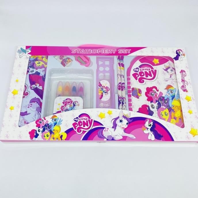 

Stationary set 8in1 alat tulis anak crayon susun little pony KS88