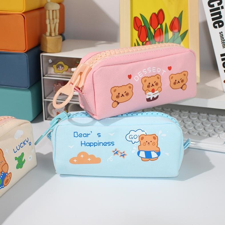 

QIG-1722 MURMURE | BIG ZIPPER PENCIL CASE TEMPAT PENSIL ZIPPER BESAR LUCU MOTIF KARTUN Viral