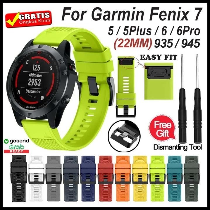 Tali Jam Strap Garmin Fenix 7 6 5 Sapphire Pro Solar Silicone