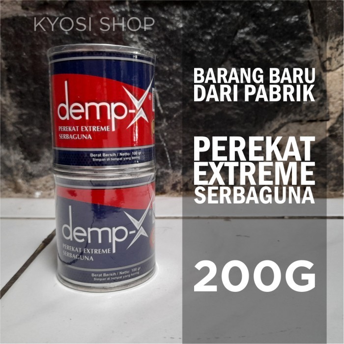 

Lem Perekat Extreme Serbaguna Demp-X DEMPX 200gr Basah Dalam Air