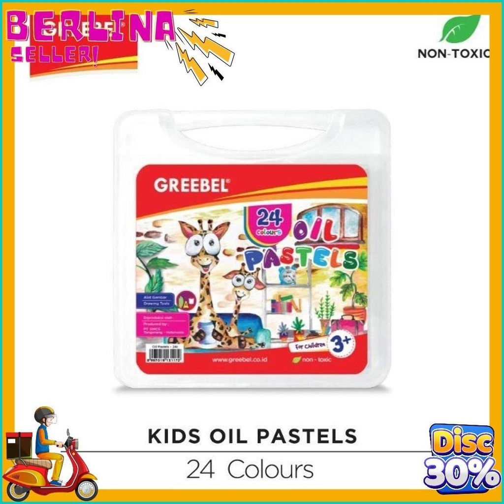 

Crayon Greebel 24 Warna / Oil Pastels 24 Colours (Cod)