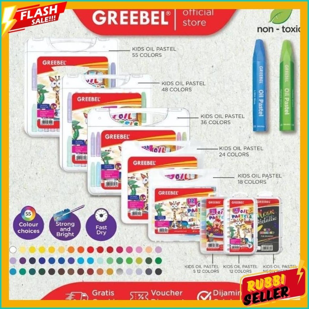 

Greebel Crayon 36 Warna / Oil Pastel Greebel 36 Warna (Lagi Diskon)