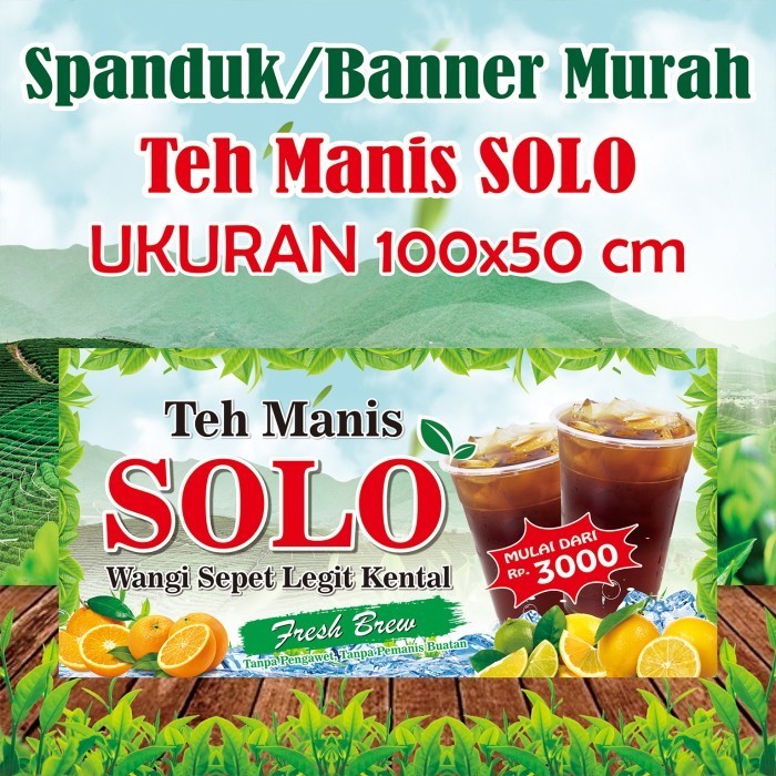 Spanduk Banner Es Teh Manis Solo