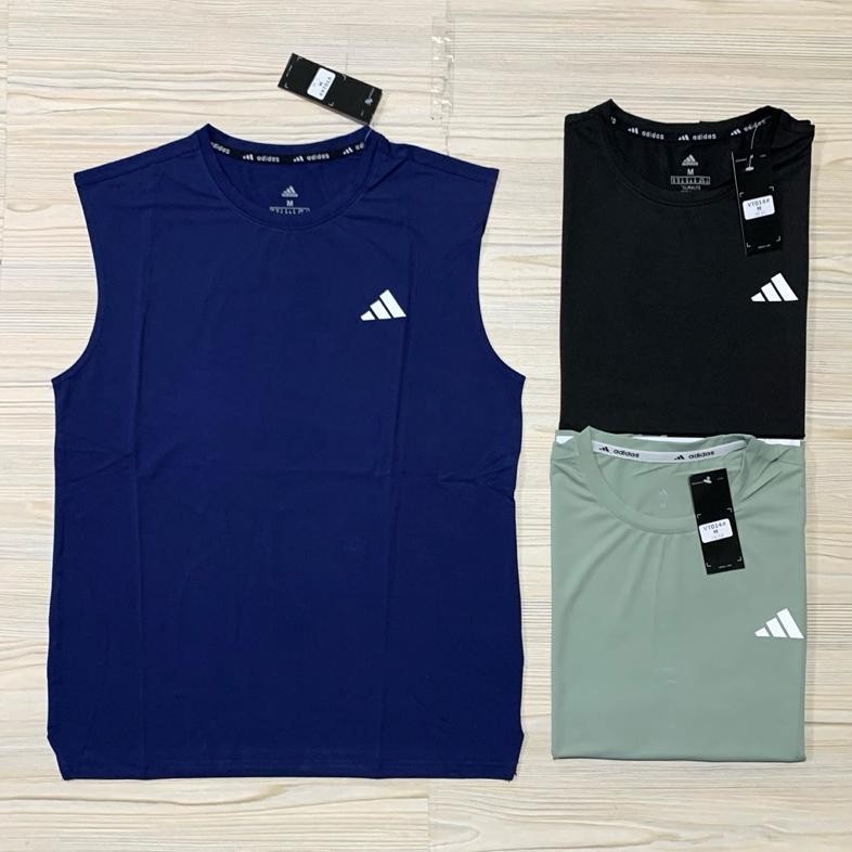 [NEW] KAOS SINGLET IMPORT ADIDAS OLAHRAGA TRAINING LEKBONG CLIMALITE GYM RUNNING NEW IMPORT SPORTY H