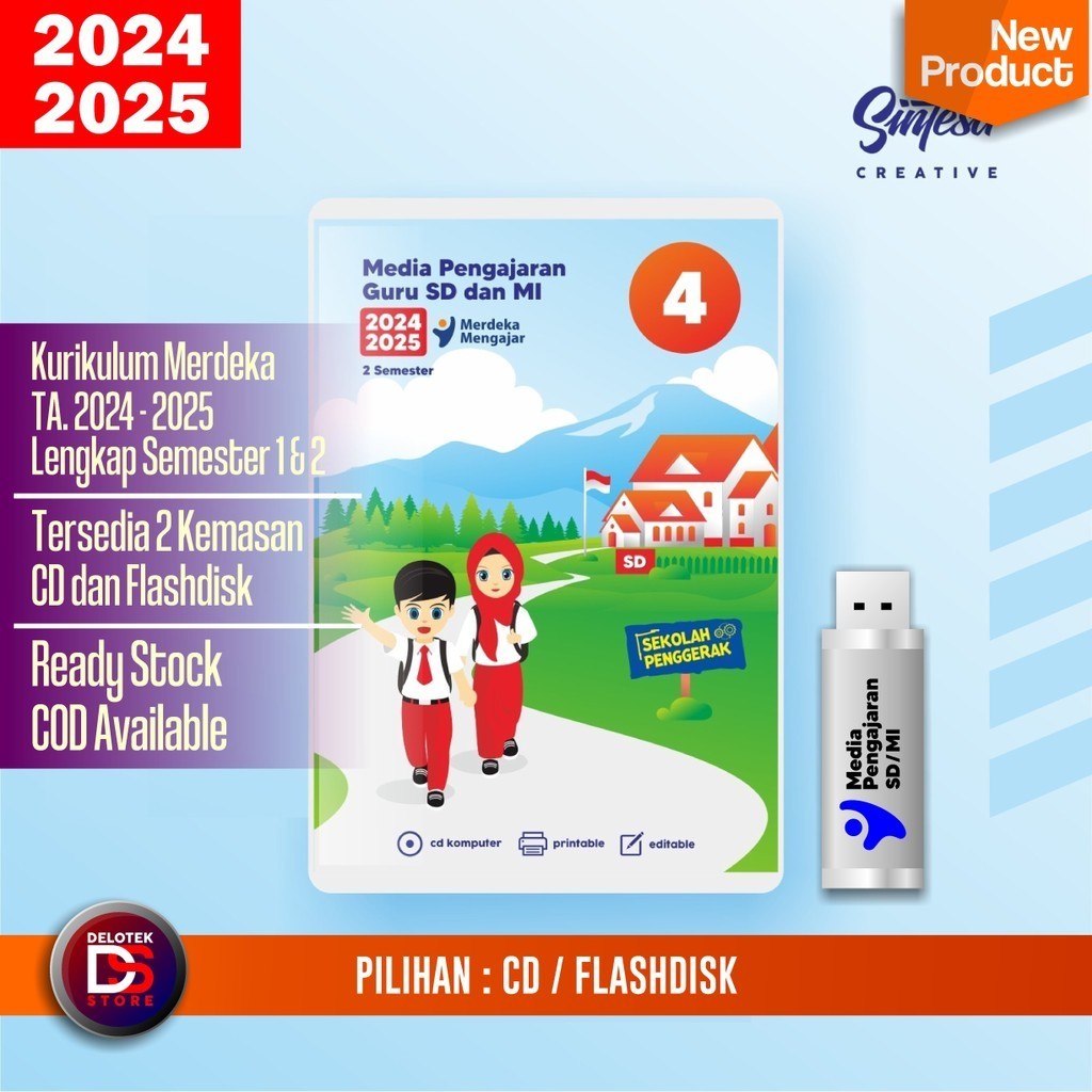 CD & FLASHDISK PERANGKAT PEMBELAJARAN RPP MODUL AJAR KURIKULUM MERDEKA KELAS 4 UNTUK GURU SD/MI TA 2