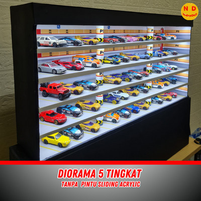 Ane Diorama Parkiran Mobil Hot Wheels /Diecast /Rak Hotwheels /Box Display