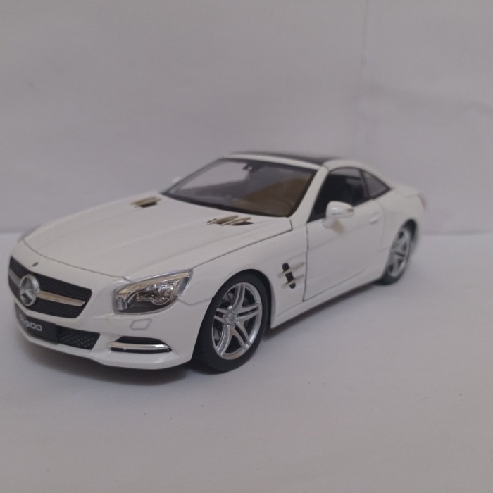 Ane Diecast Mercedes-Benz Sl500 White Welly 1:24 Mobil Sport Mainan Murah