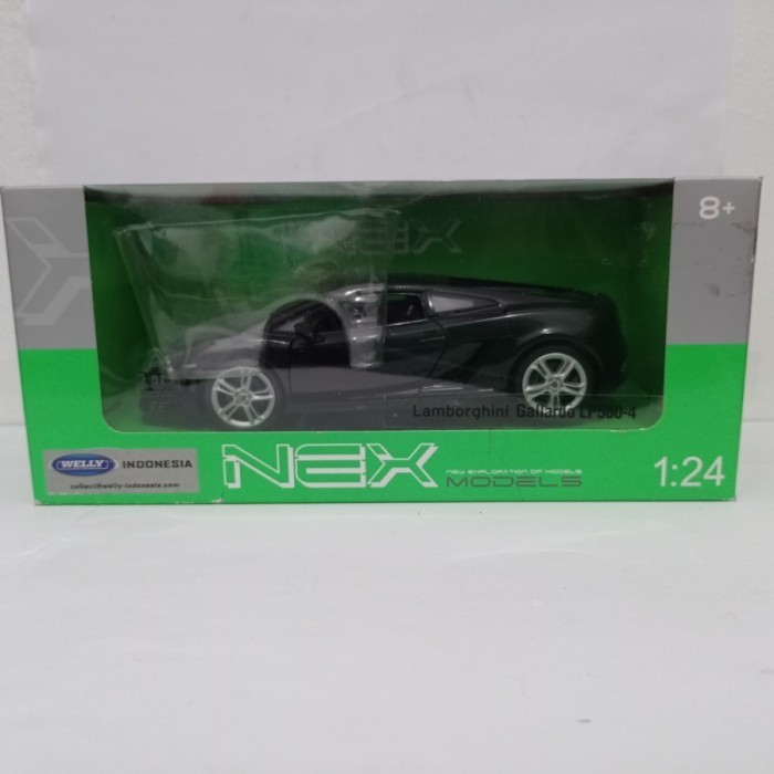 Ane Diecast Lamborghini Gallardo Lp560-4 Black Welly 1:24 Mobil Mainan