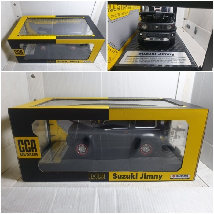 Ane Diecast Mobil Koleksi Suzuki Jimny Hitam 1:18 Mainan Anak
