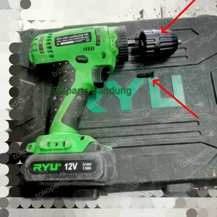 (:(:(:(] chuck kepala RCD 12V Ryu 12 V Volt bor cordles codles baterai batre