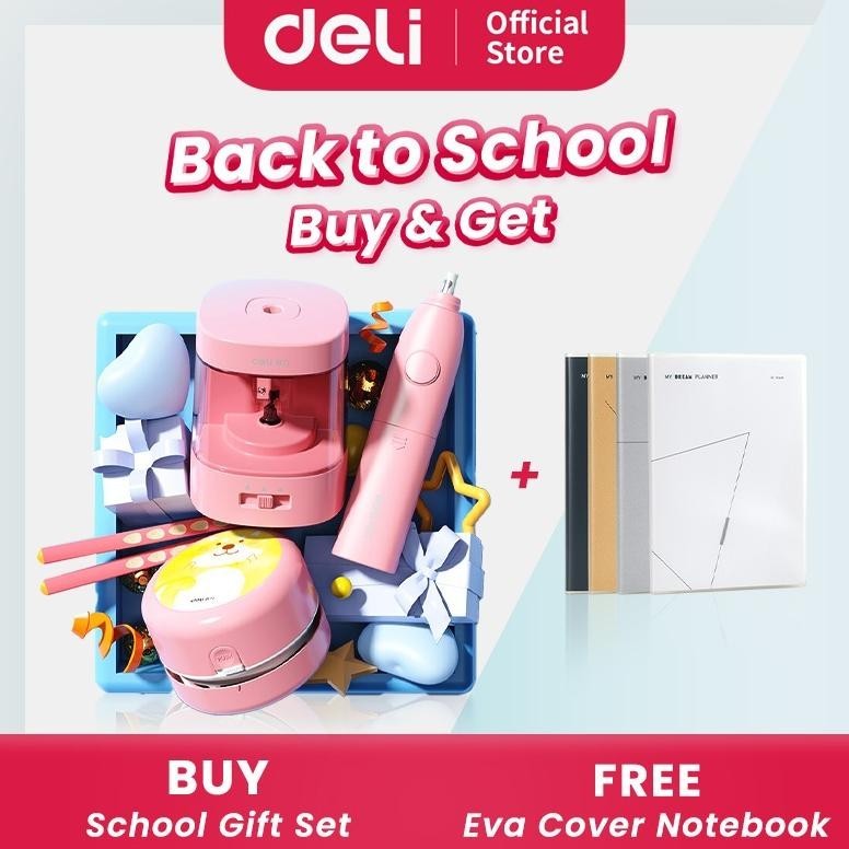 

Best Seller Deli Electric Stationery Set / Set Alat Tulis Elektrik Rautan Penghapus Vacuum Pensil 5 In 1 33303A Viral
