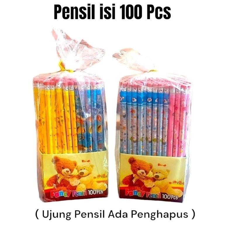 

Super Sale Pensil Kayu 2B Serut Murah 1 Pack Isi 100 Pcs Sale
