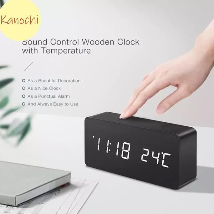 

Jam Alarm Digital Light LED Wood Meja Motif Kayu MS