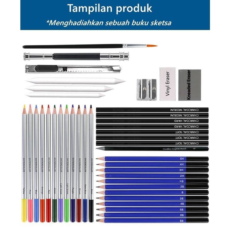 

Cod Set Alat Gambar 41/77 Buah Set Lukisan Pensil Warna Alat Gambar Pensil Berwarna Memberikan Sebuah Buku Sketsa Sale