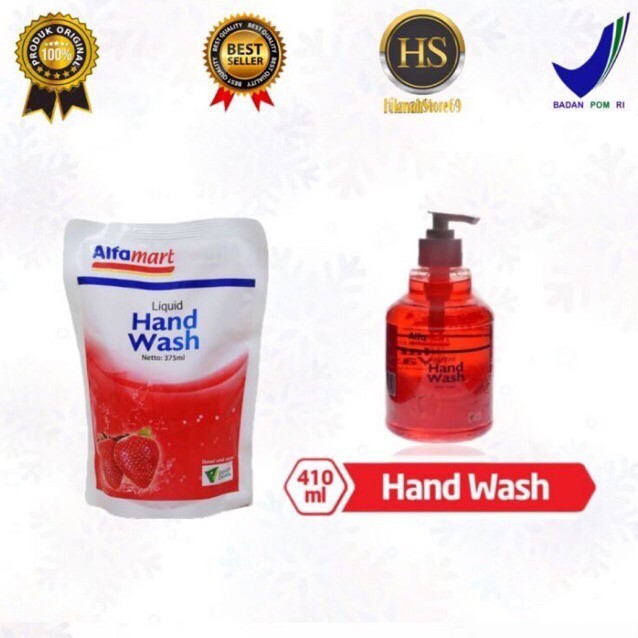 #@#@#@#@] Hand Wash Alfamart Refill & Botol Pump Strawberry / Sabun Cuci Tangan
