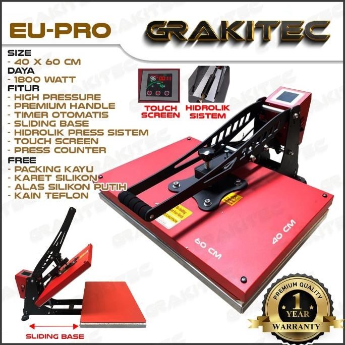 Mesin Press Kaos Sablon Digital Flat 40X60 Cm