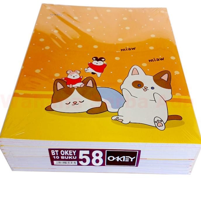 

Buku Tulis OKEY 58 Lembar 1 pack isi 10 buku Produksi KIKY