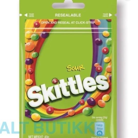 

(0_0) Skittles Candy Sour 40 Gram | Permen Skittle Asam ("_")