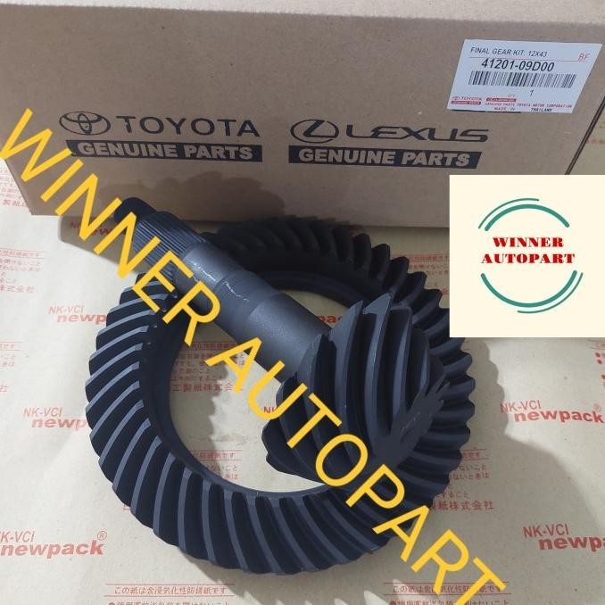 Gear Set Gigi Gardan Depan Crown Wheel Depan 12X43 Toyota Hilux Revo