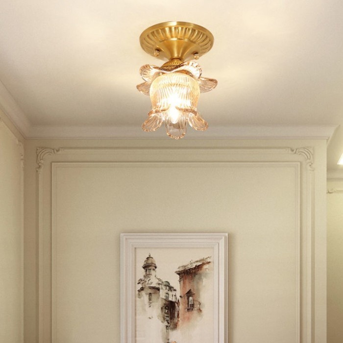 Lampu Plafon Hias Kristal Desain Modern Koridor Lampu Plafon Teras Lampu