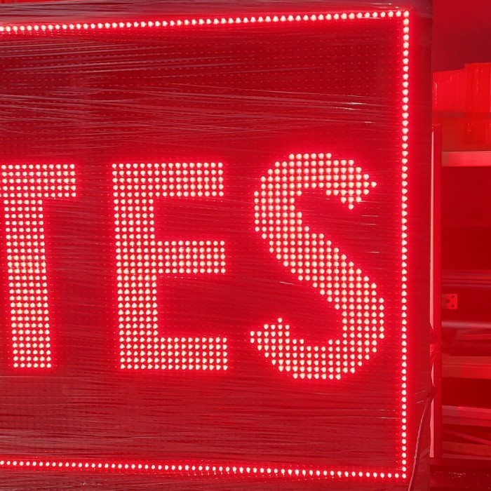 Led Running Text Ukuran 64X80 2Sisi Outdoor Lampu