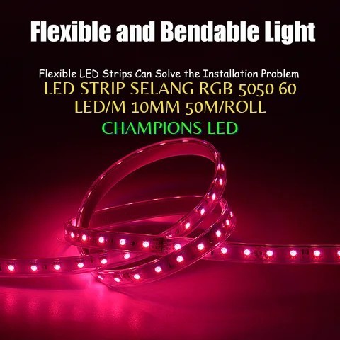 Lampu Led Strip Selang Rgb 5050 Ac 220V 4 Pin 50M Hight Quality Lampu