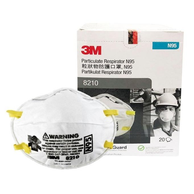 TERBARU - Masker 3M N95 8210 isi 20 pcs