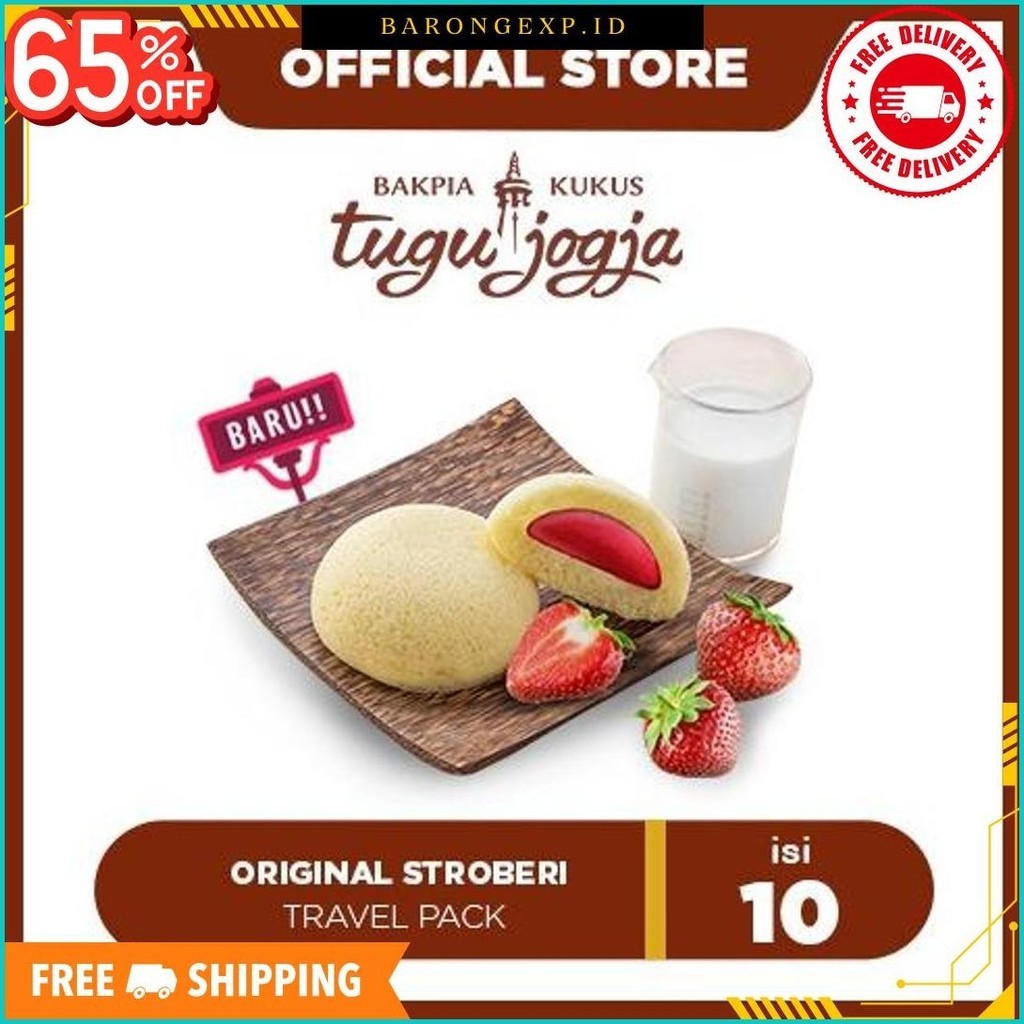 

Bakpia Kukus Tugu Jogja Original Stroberi - Travel Pack Bisa Cod